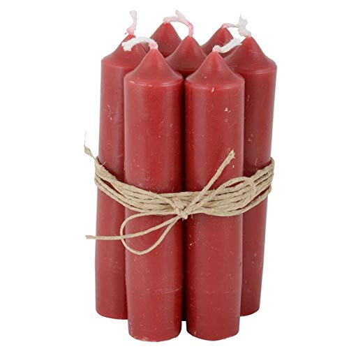 Ib Laursen - Short candles - red - burn time: 4.5 hours - set of...