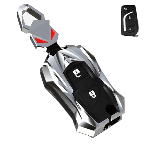 �L�[�P�[�X �g���^ ��p �X�}�[�g�L�[�P�[�X GR�����X RC�O���[�h �L�[�J�o�[ ���� �V���R�[�� �S�ʕی� �L�[�V�F�� 2�{�^�� ��p�݌v �I�[���X �A�x���V�X �W���b�N�i�C�t�L�[ �m�AX ���ɓK�p �L�[�z���_�[ (�V���o�[)