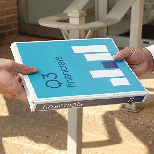 Wilson Jones 3 Ring Binder 1/2 Inch, Round Ring View Binder, Letter Size, Basic, 362 Series, Customizable, White (W362-13Wv) #TOP3