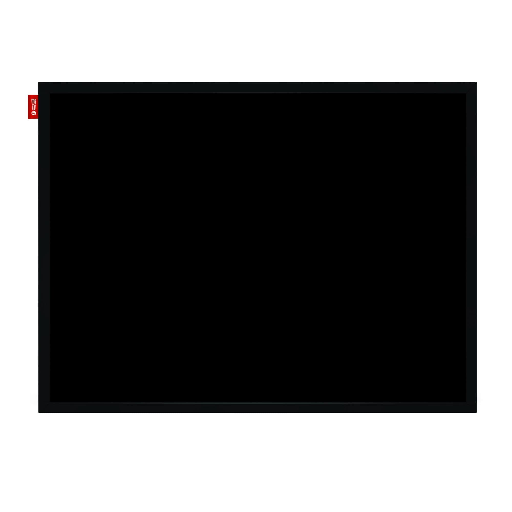 Memobe - Lavagna in legno nero – con cornice in legno nero – Lavagna da appendere – Lavagna per casa, cucina, ufficio, scuola – Agenda da parete, agenda settimanale – Lavagna – 120 x 90 cm