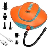 🏄‍♂️【Seguro y conveniente】 Resuelva la vergüenza de no encontrar una fuente de energía, no tener que cargar baterías y ahorrar fuerza física. La bomba de aire de diseño ergonómico es antideslizante, fácil de sostener y cómoda de usar.