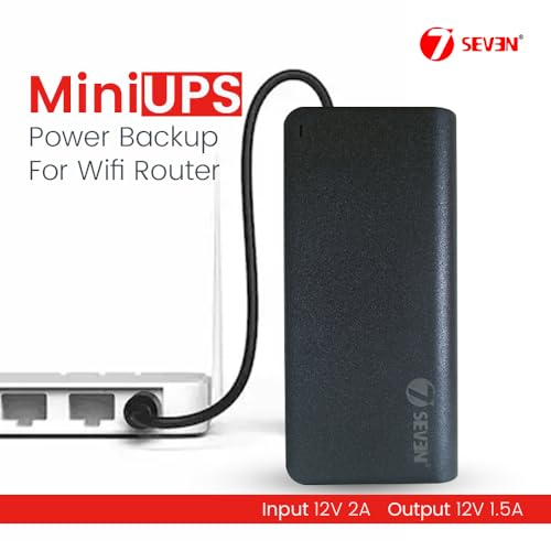 Inveter Router 7SEVEN 12V Mini UPS for Router, Inverter with 3A Output, 4-5 Hours ...