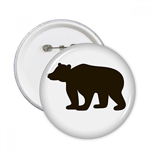 Bouton ours noir mignon lot de 5 badges ronds pour un cadeau d'anniversaire original