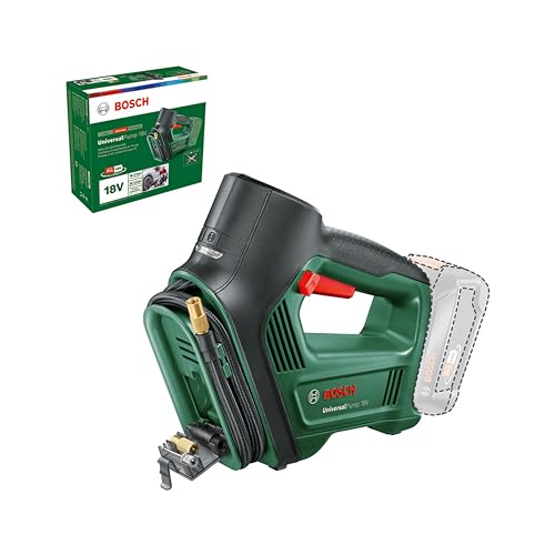 Bosch Home and Garden Bomba de aire/compresor aire Bosch, universal 18 V (sin batería, sistema V, para neumáticos automóviles, motocicletas y bicicletas, 150 PSI, 10,3 bar, embalaje cartón)