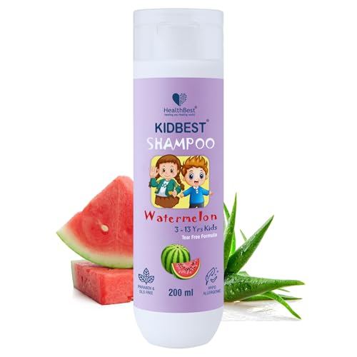 Healthbest Kids Tear-Free Shampoo 200 ml - Watermelon, Gentle & N...