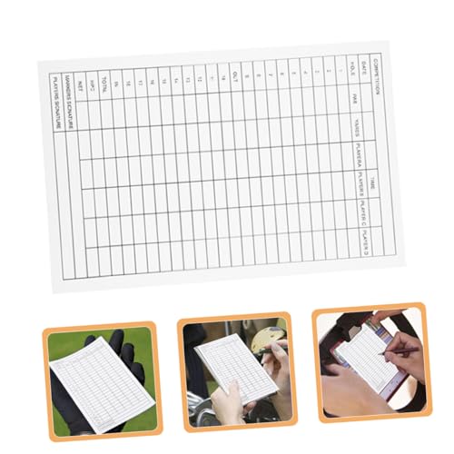 5 unidades de tarjetas portátiles para registrar puntuaciones de golf, papel recubierto, herramientas duraderas para seguimiento al aire libre, fáciles de transportar miniatura 6