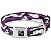 Dog Collar Seatbelt Buckle Camo Purple Black Gray White 18 to 32 Inches 1.5 Inch Wide