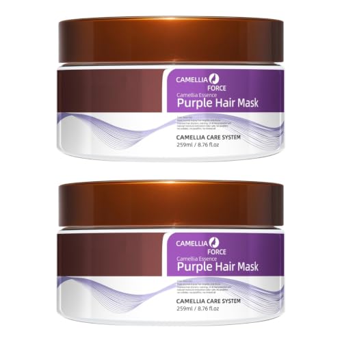 Mascarilla capilar reparadora de camelia y queratina: Nutrición profunda para reparar puntas abiertas y enredos; apta para cabello seco, dañado y con frizz (259 ml).