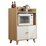 NeoMcc Freistehender Schrank Sideboard Buffet Sideboard Servierschrank mit Türen für Eingangsbereich Küche Esszimmer Wohnzimmer Credenza Buffets Schrank (Farbe: Weiß, Größe: 60 x 40 x 90 cm)
