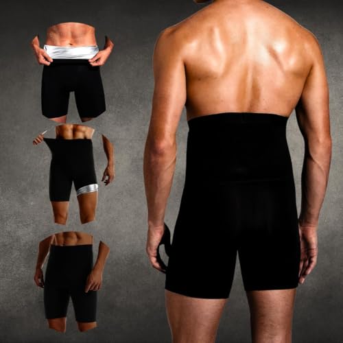 Shorts de Compressão Masculino Efeito Sauna Alta Performance para Academia e Esportes, Tecido Respir