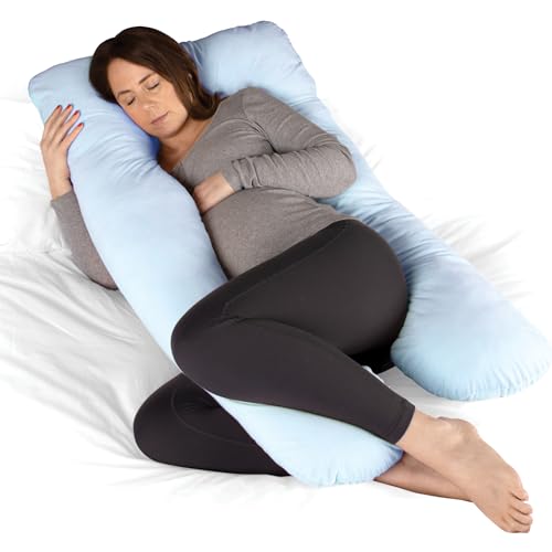 Dreamcatcher Blue Pregnancy Pillow, U Shaped Maternity Pillow, Full Body Support Pregnancy Pillows for Sleeping, Machine Washable Maternity & Body Pillows with Removable Velvet Cover