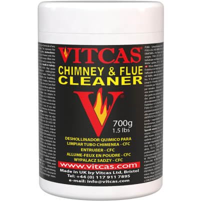 Chimney & Flue Cleaner, Light Brown Powder, Non-Corrosive Soot & Tar Remover, for Wood Burning Stoves & Fireplaces, Professional-Grade Maintenance