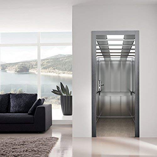 Wallflexi Porta murale Lift Auto Home Decorazione da Parete murale Decalcomanie Soggiorno cameretta Ristorante Hotel Café Office Décor Rimovibile Autoadesivo