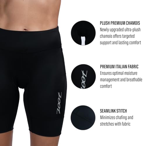 Zoot Women’s Core 8-Inch Tri Shorts, Quick Dry Performance Triathlon Short with Cycling Chamois Pad, Pockets & UPF 50+ Fabric2