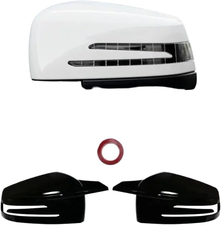Carbon Black Side Rearview Mirror Cover Caps Compatible with C GLC S E Class W176 W246 W204 W212 W221 C117 X204