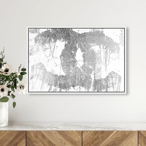The Oliver Gal Artist Co. Fashion and Glam Framed Wall Art Canvas Prints 'Hey Lolita Silver' Road Signs Home Décor, 24 in x 16 in, Gray, White by The Oliver Gal Artist Co. - Used condition - Image 3