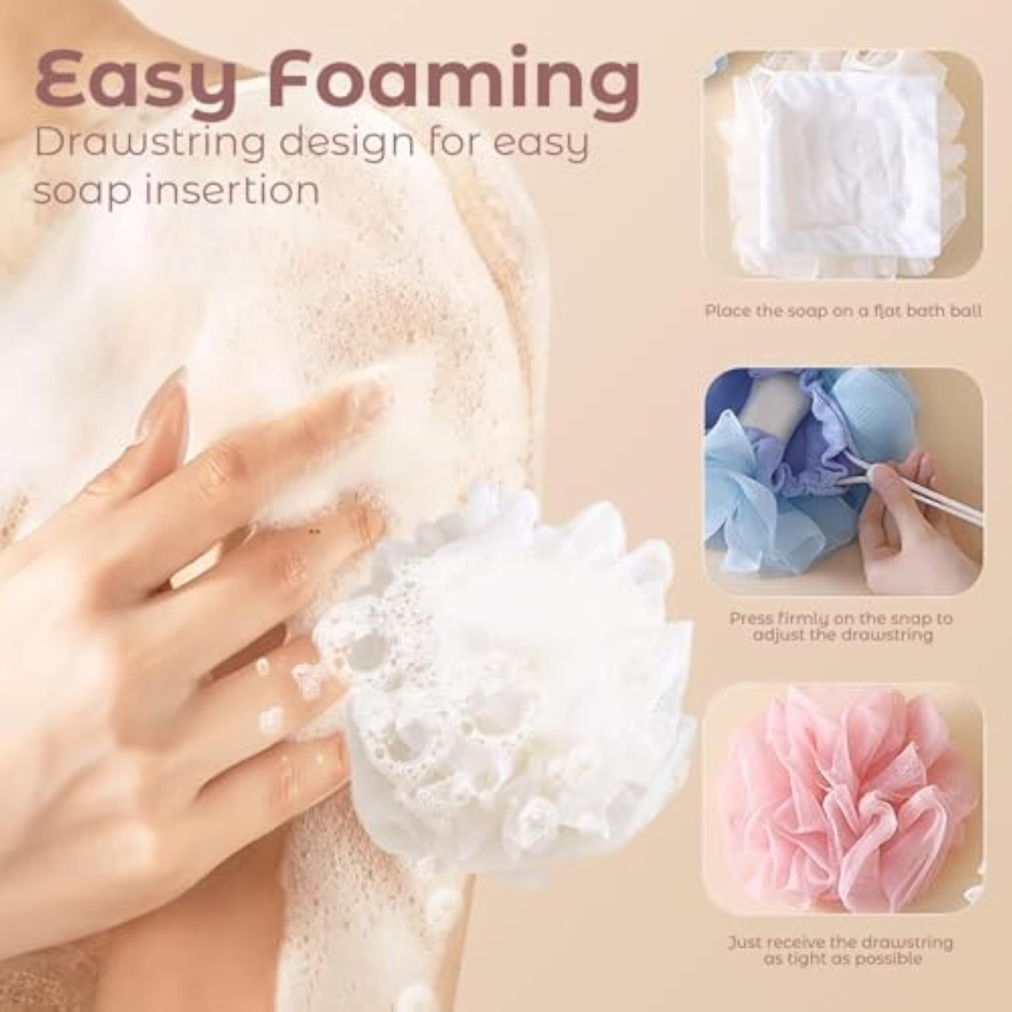 Washcloth Loofah Combo 2-in-1 for Exfoliation