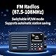Choyong A8W Tragbarer Smart-Internet-Radio-Empfänger, WLAN/4G-Radio-Lautsprecher mit FM, Micro-SD-Karte, alle Welt-Radios, für Zuhause mit WLAN, Digitalradio, choyoung