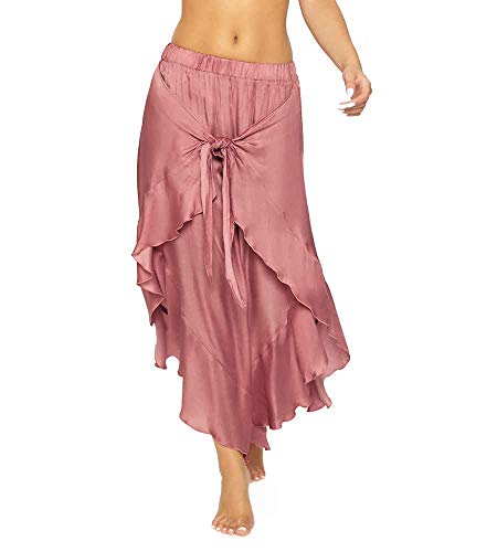 PilyQ Dusty Rose Ruffle TIE Pant