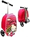 Fast Forward Hello Kitty 2-in-1 Kids Scooter Suitcase & Ride-On Carry-On Luggage –Lightweight Carry-On Travel Case with Built-in Kick Scooter