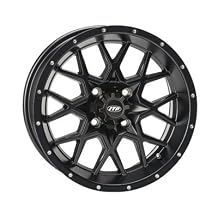 4/110 ITP Hurricane Wheel 14x7 5.0 + 2.0 Matte Black for Kawasaki BRUTE FORCE 650 4x4i 2011-2013