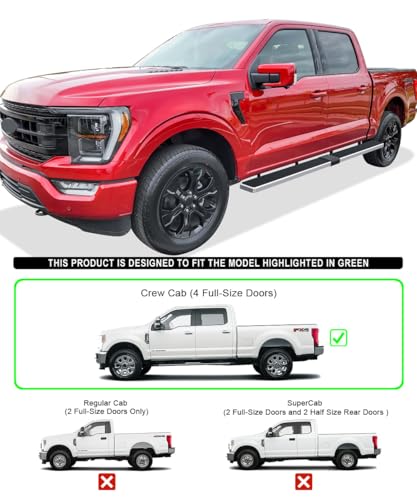Estribos APS de acero inoxidable para Ford F150 miniatura 2