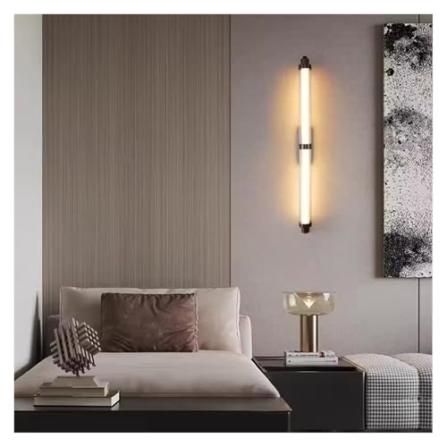 Lámpara de pared moderna de tira larga 70 cm aplique recto dorado para salón 7