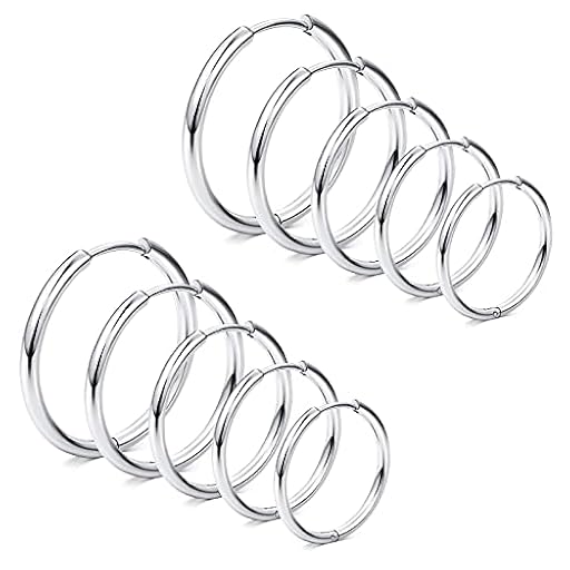 Funseedrr Acero quirúrgico Huggie Bisagra Pendiente Segmento Anillo Aro Mujeres Hombres Joyería Piercing | Ya disponible en tu tienda friki favorita! En mundofriki.es!