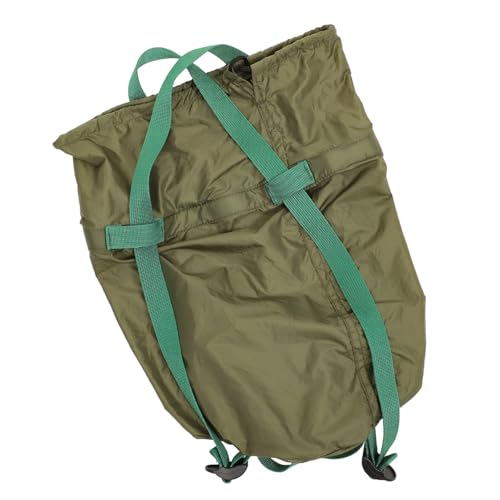 GAROZATION Portable Compression Storage Bag for Quilts and Sleeping Bags Lightweight Drawstring Stuff Sack for Camping Hiking Green Secure Straps for Maximum Capacity