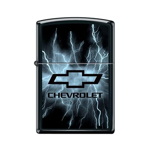 Zippo Lighter- Chevy Chevrolet Lightning Bolts Black Matte Windproof Lighter #Z477
