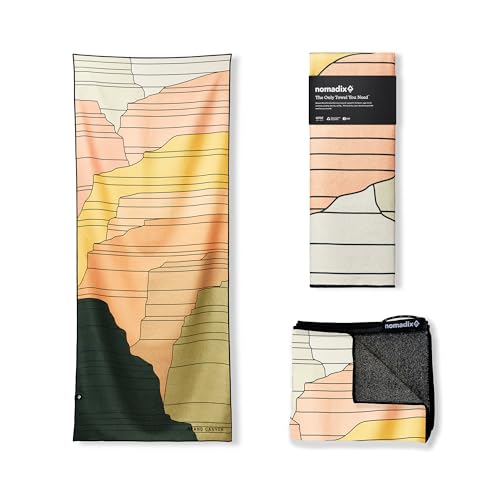 Nomadix Toalla original, perfecta para la playa, piscina, viajes, camping, yoga, fabricada con materiales reciclados, súper absorbente, resistente a la arena, Parque Nacional del Gran Cañón, 72.5 x 30