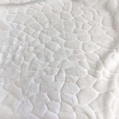 Micro tremplin fausse fourrure blanche 5 m pour parcours enfants