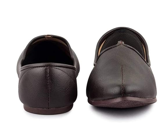 Men's Jutti, Leather, Rajasthani and Punjabi Style, Ethnic Footwear for Casual and Ethnic Wear(Black)-picture-43