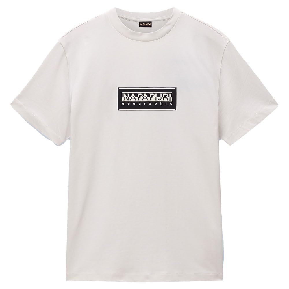 Napapijri Men's Nap Box Logo Short Sleeve T-Shirt - White Whisper - S