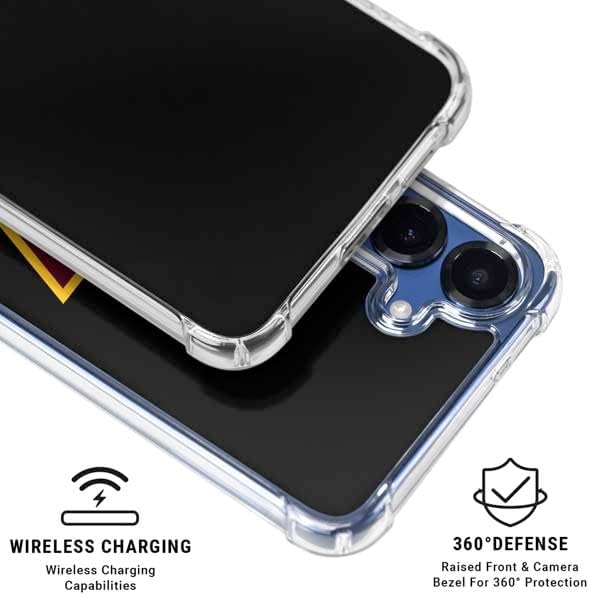 Skinit Clear Phone Case Compatible with Galaxy S25 - Officially Licensed NFL Washington Commanders Black Background Design