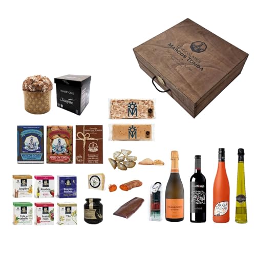 Chocolates Marcos Tonda - Baúl Comunitat Valenciana | Chocolates Originales Para Regalar Y Vino Tinto | Caja De Chocolates Para Regalar Y Aceite De Oliva | Turron Duro Y Turron Blando