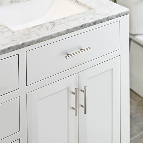 JOY DECOR 30 Pack 5 Inch Cabinet Pulls, 3 Inch (76mm) Hole Center Stainless Steel Drawer Handles for Kitchen Cabinets, Cupboard, Wardrobe – Brushed Nickel Silver by JOY DECOR - Image 5