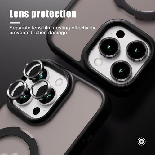 Support magnétique iPhone 16 Plus coque fine antichoc béquille et protection objectif