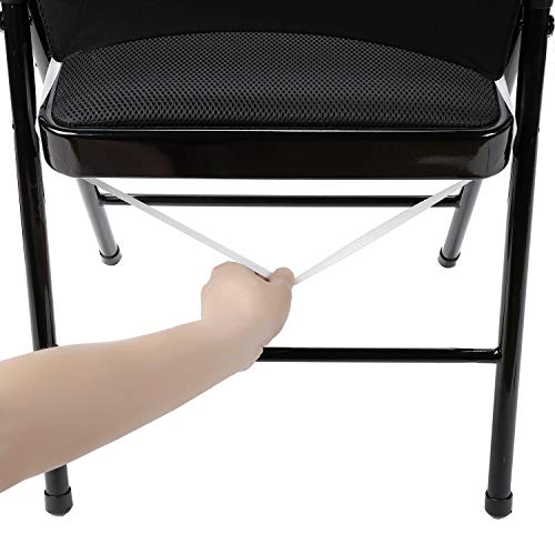 Peomeise Stretch Spandex Folding Chair Cover For Wedding Party Dining Banquet Event (White,12Pcs) #TOP6