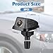 2 Pack Front Windshield Washer Nozzles, Automotive Front Windshield Spray Nozzles 360° Adjustable Fan-shaped Wiper Spray Washer Jet 0.31