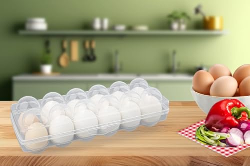Image of Arto 12 Grid Egg Box Egg Refrigerator Tray, Stackable Plastic Egg Containers for Fridge Kitchen (Multicolor)