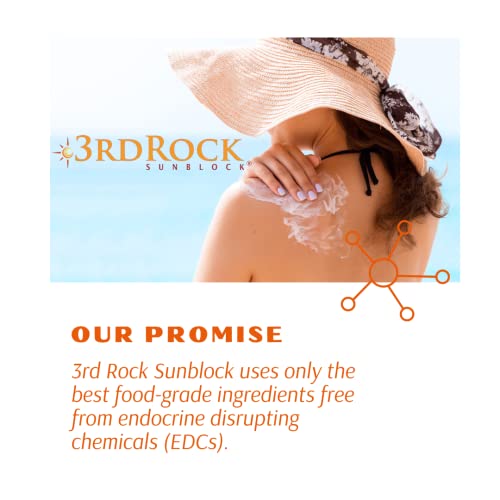 3Rd Rock Sunblock Sunscreen Lotion Spf 35 / 3.3 Oz (1 Pack) Scented / All Natural Organic Zinc Sunscreen / Aromatherapeutic Chemical Free Sun Protection / Face And Body Suntan Lotion With Moisturizer For Adults #TOP5