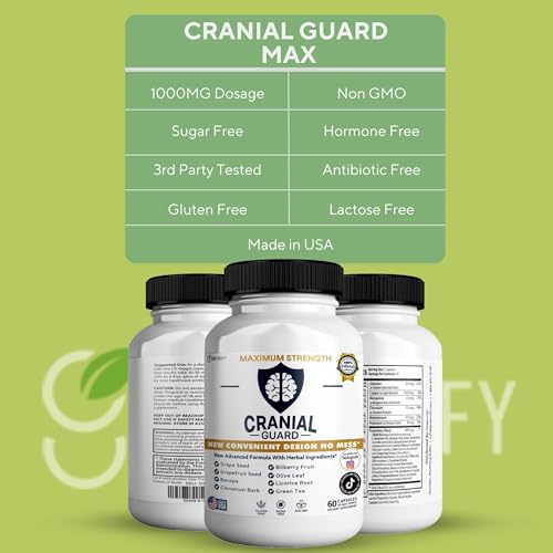GREENVIFY Cranial Guard Maximum Strength Brain Support Supplement, 60 ...