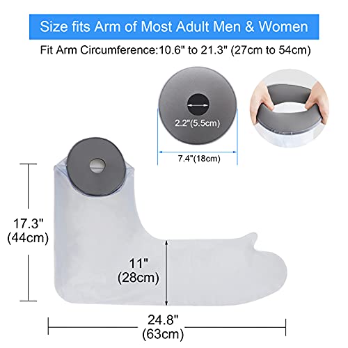 Waterproof Cast Covers For Shower Arm Adult, Watertight Seal Full Arm Cast Protector, Long Arm Cast Cover For Wounded Elbow Wrist Hand Finger Forearm #TOP4