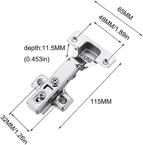 Standard Hinges Kitchen Cabinet Cupboard Door Hinge Embedded Hinge for Kitchen cabinets Integrated 4 Pieces