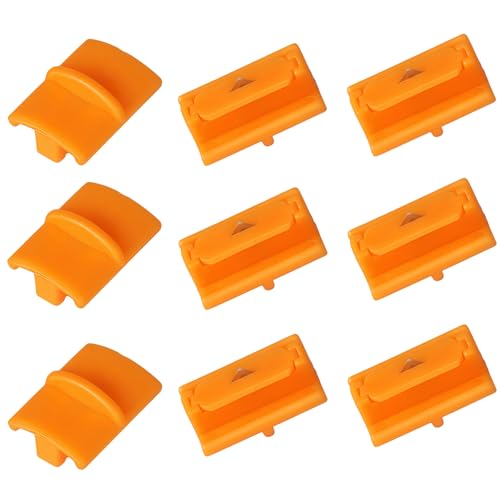 9-Pack 157400-1001 Titanium TripleTrack Blades Replacement for Fiskars SureCut & Precision Paper Trimmer | Compatible with Style, 12" Portable Craft Paper Cutter (Relace Model 196870-1005)