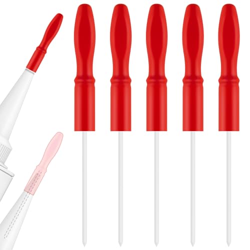 Gisafai 5 Pcs Caulk Tube Caps Reusable Caulk Saver Tube Sealer Caps Finishing Tool for Sealing and Preserving Open Universal Prevent Drying (Classic Red)