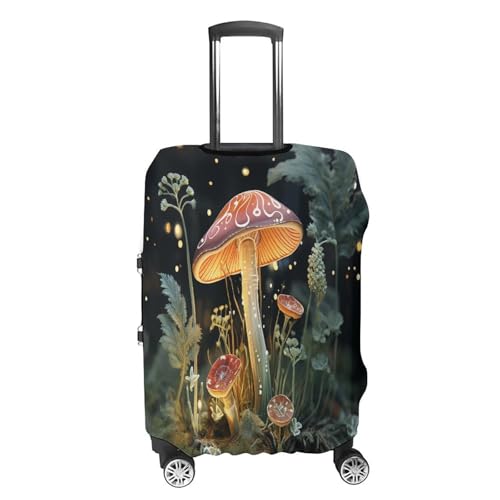 Travel Luggage Cover Butterfly Mushroom Elasticity Washable Baggage Covers Suitcase Protector Fits 18-32 Inch Luggage4