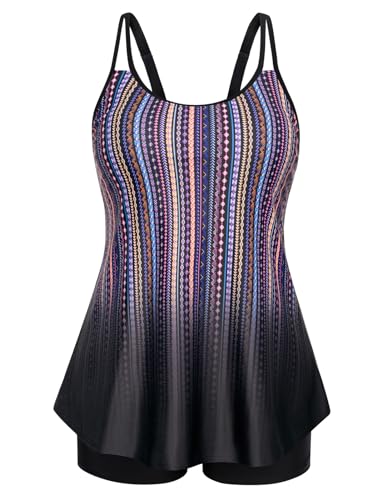 Hanna Nikole tankini femme 2 pièces contrôle ventre rembourré 14W
