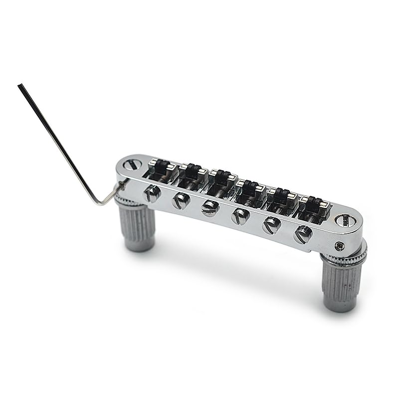 SAPHUE Tune-O-Matic Roller Saddle Bridge for Guitar